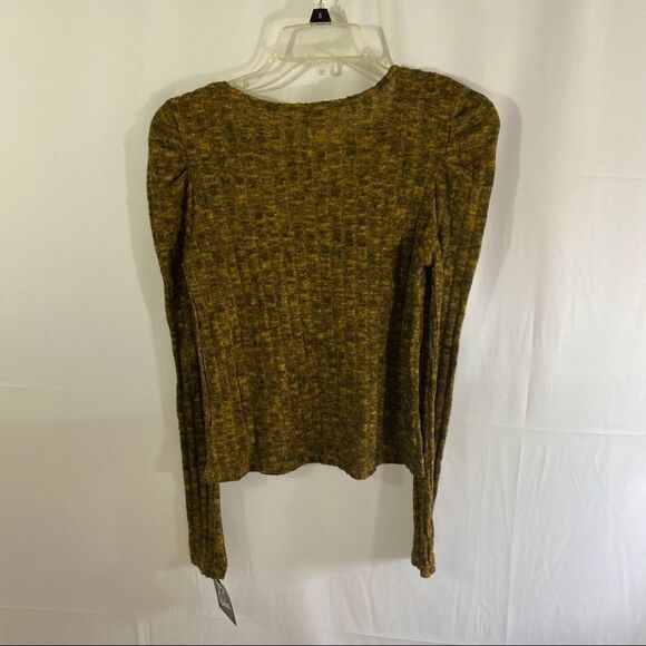 Art Class Girl’s Long Sleeve Puff Shoulder Ribbed Top - Picture 4 of 5